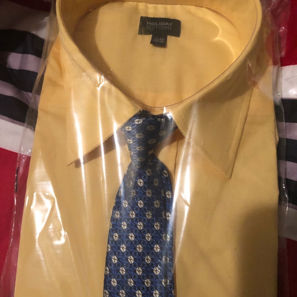 Boys holiday shirt with tie